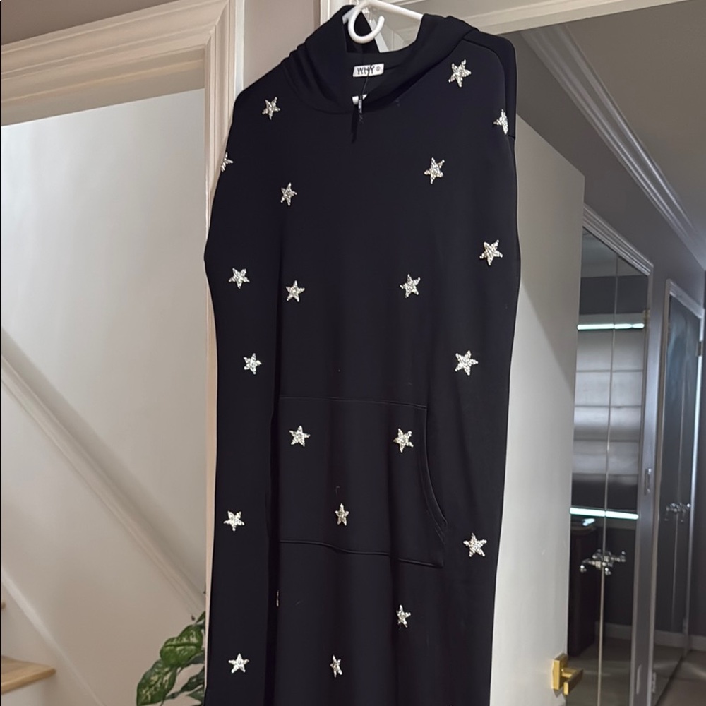 Stylish Black Star-Patterned Dress by N/A